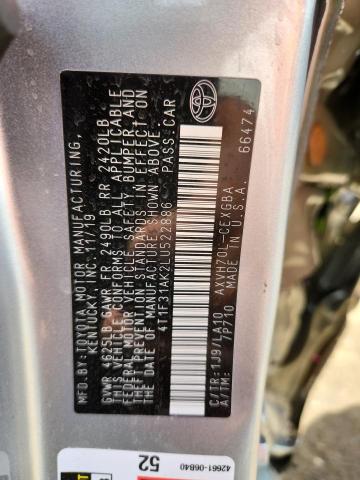 2020 TOYOTA CAMRY XLE #3275471710