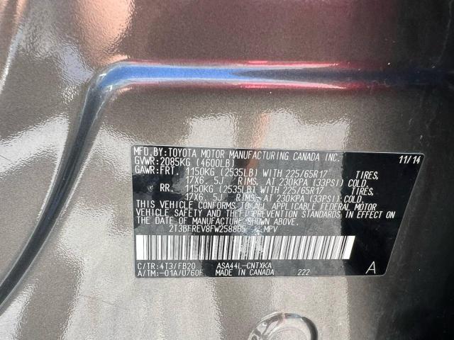 2015 TOYOTA RAV4 LE AW 2T3BFREV8W258805