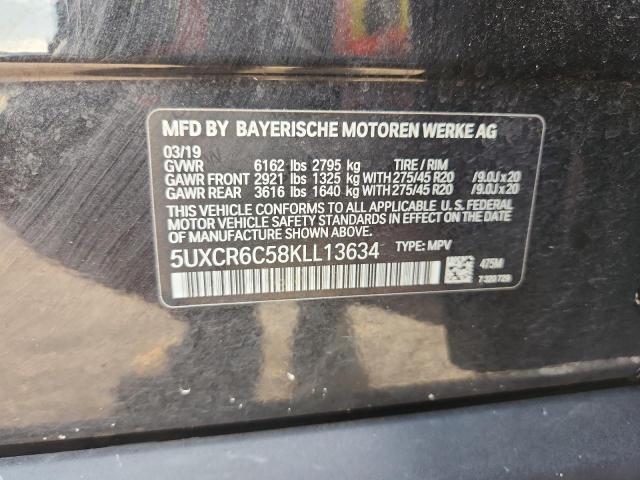 2019 BMW X5 XDRIVE4 5UXCR6C58KLL13634