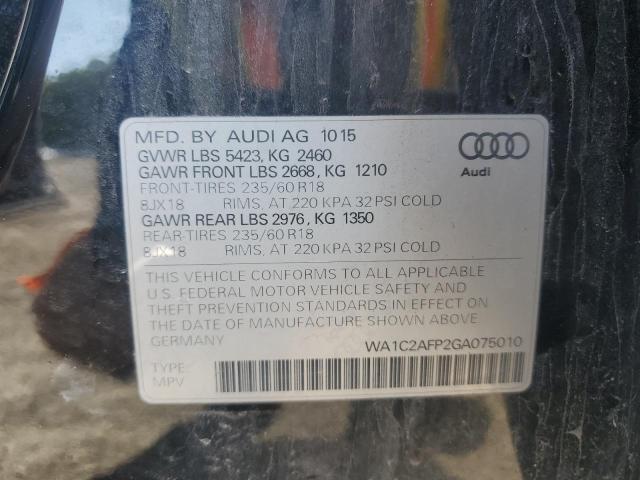 2016 AUDI Q5 PREMIUM WA1C2AFP2GA075010