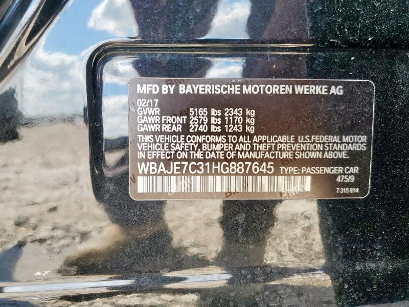 2017 BMW 540 XI - WBAJE7C31HG887645