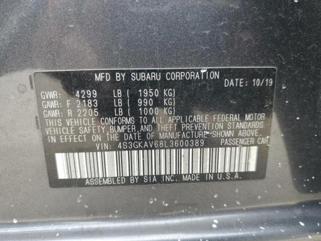 2020 SUBARU IMPREZA PR 4S3GKAV68L3600389