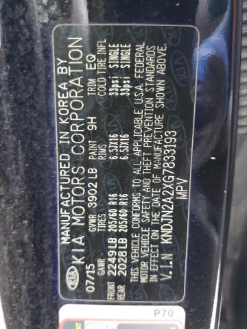 2016 KIA SOUL KNDJN2A2XG7833193