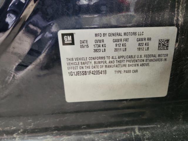 2015 CHEVROLET SONIC LTZ 1G1JE5SB1F4205418