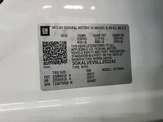 2020 GMC TERRAIN SL 3GKALVEV5LL253243