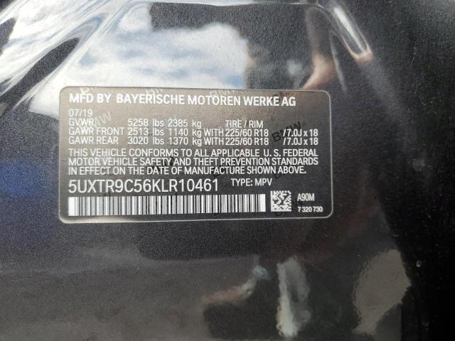 2019 BMW X3 XDRIVE3 5UXTR9C56KLR10461