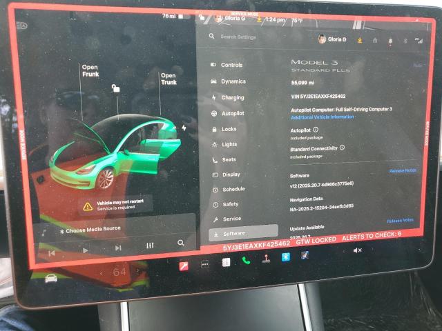 2019 TESLA MODEL 3 5YJ3E1EAXKF425462