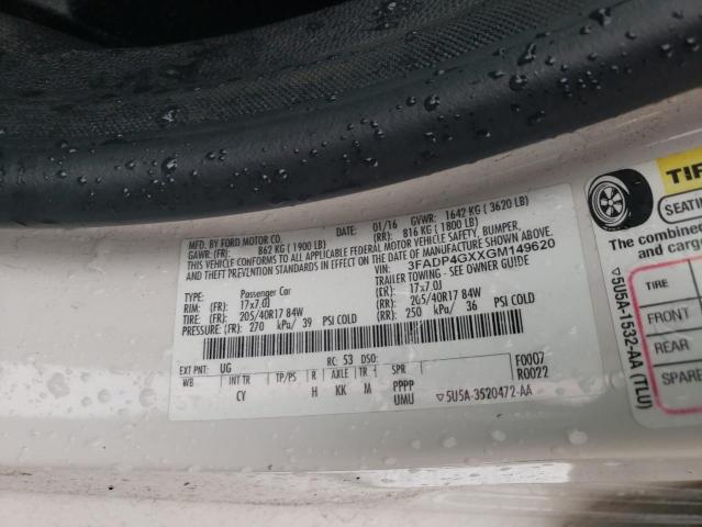 2016 FORD FIESTA ST 3FADP4GXXGM149620