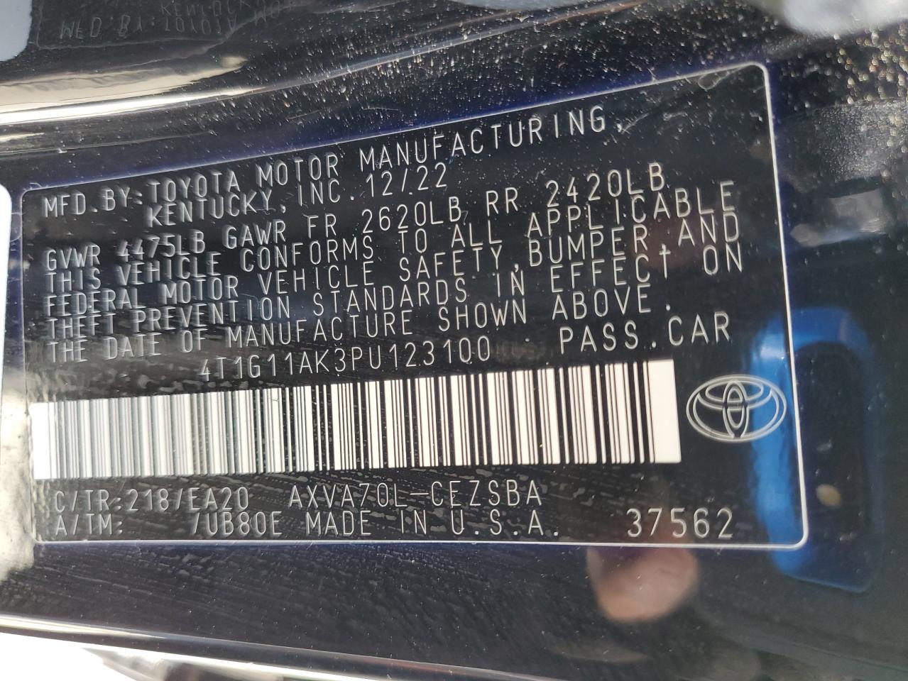 TOYOTA CAMRY SE NIGHT SHADE