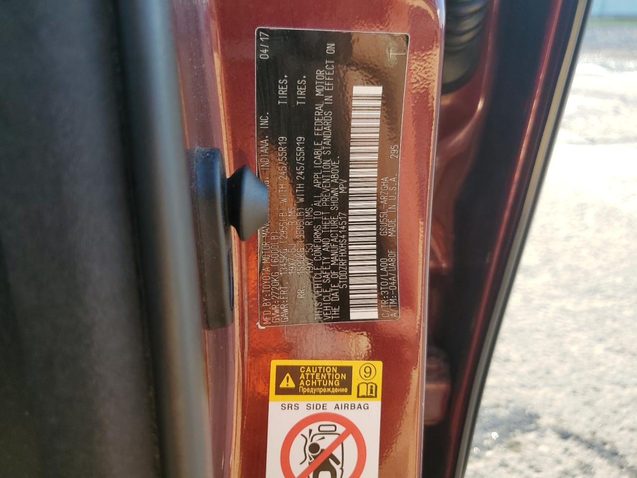 TOYOTA HIGHLANDER LIMITED