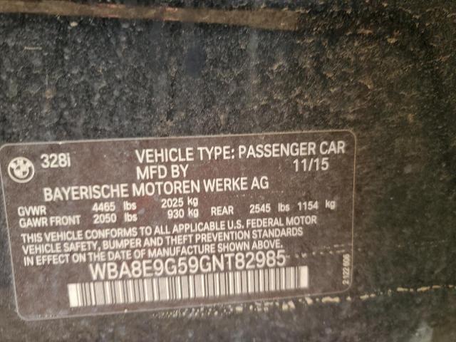 2016 BMW 328 I SULE WBA8E9G59GNT82985
