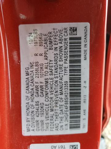 2025 HONDA CIVIC SPORT - 2HGFE4F88SH313359