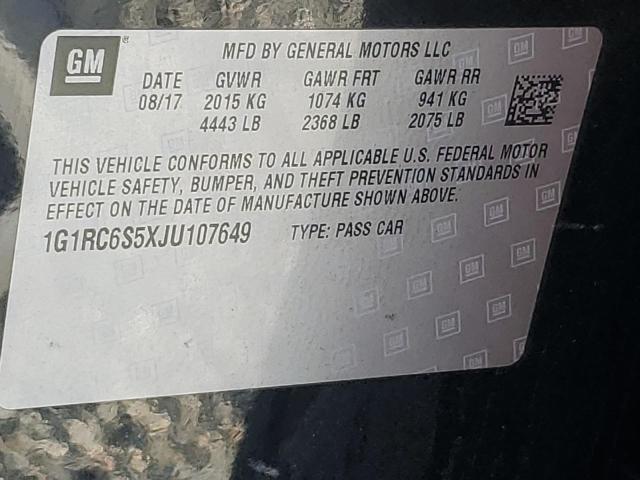 2018 CHEVROLET VOLT LT - 1G1RC6S5XJU107649