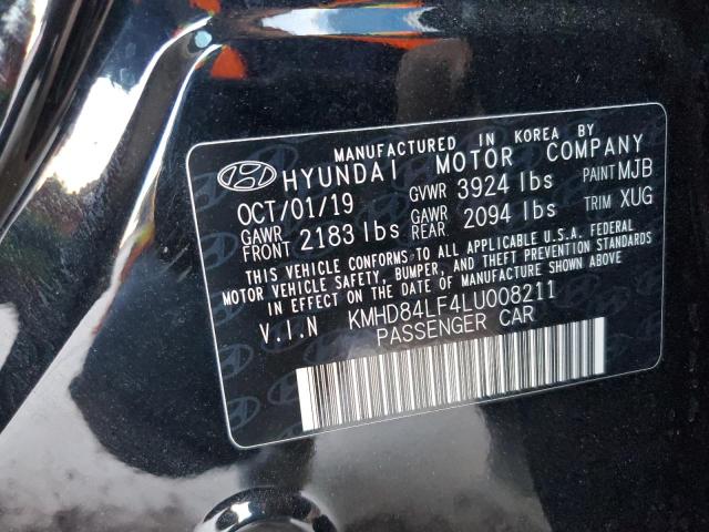 2020 HYUNDAI ELANTRA SEL KMHD84LF4LU008211