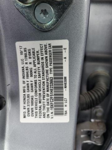 2017 HONDA CIVIC LX #3265274000