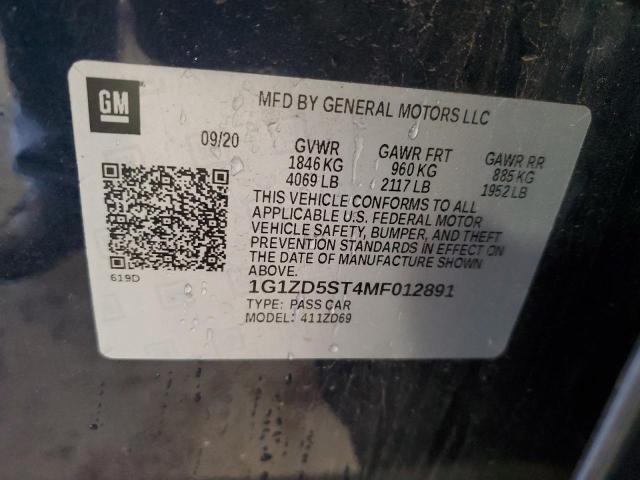 2021 CHEVROLET MALIBU LT - 1G1ZD5ST4MF012891