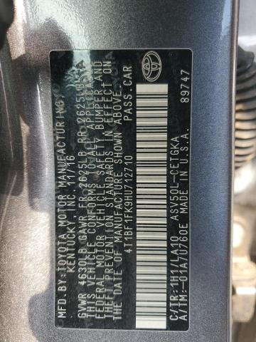 2017 TOYOTA CAMRY LE 4T1BF1FK9HU712710