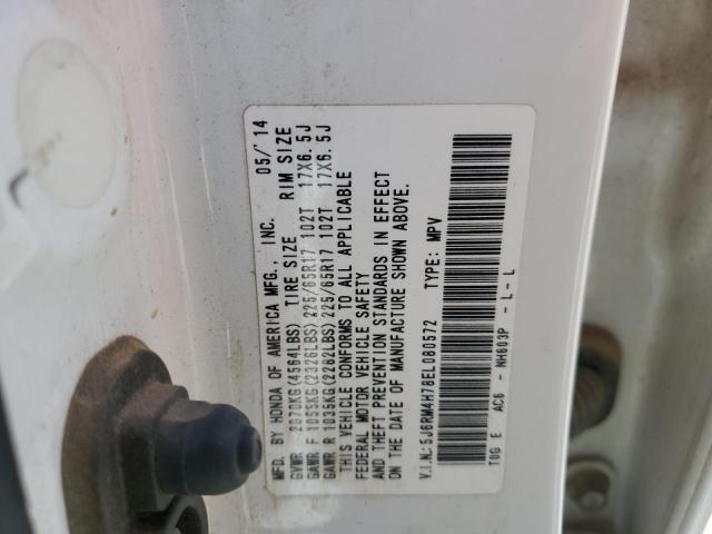 2014 HONDA CR-V EXL - 5J6RM4H78EL080572