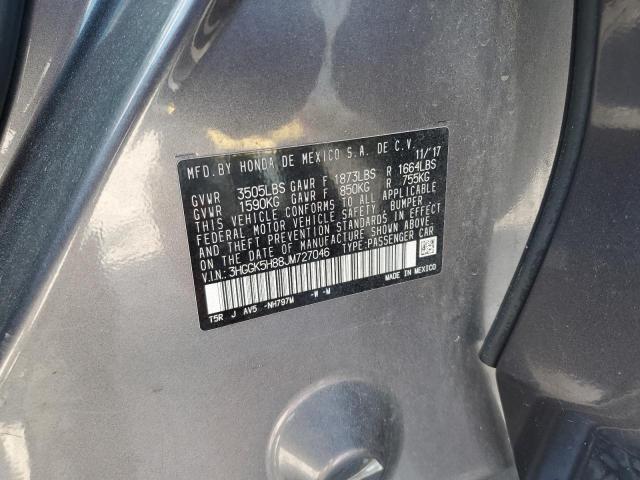 2018 HONDA FIT EX 3HGGK5H88JM727046