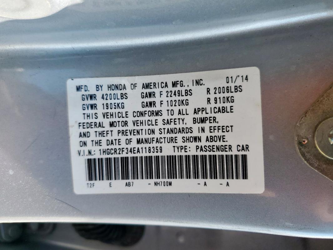 2014 HONDA ACCORD LX - 1HGCR2F34EA118359