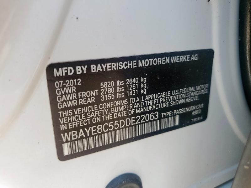 2013 BMW 750 LI - WBAYE8C55DDE22063