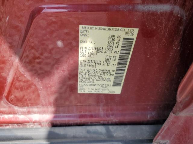 2017 NISSAN MURANO S 5N1AZ2MHXHN102552