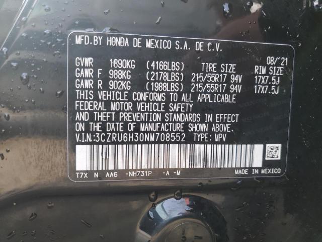 2022 HONDA HR-V LX - 3CZRU6H30NM708552