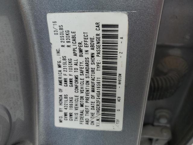 2016 HONDA ACCORD SPORT 1HGCR2F54GA165671
