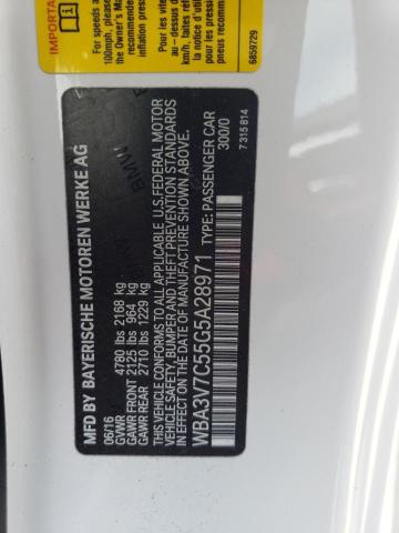 2016 BMW 428 I SULE WBA3V7C55G5A28971