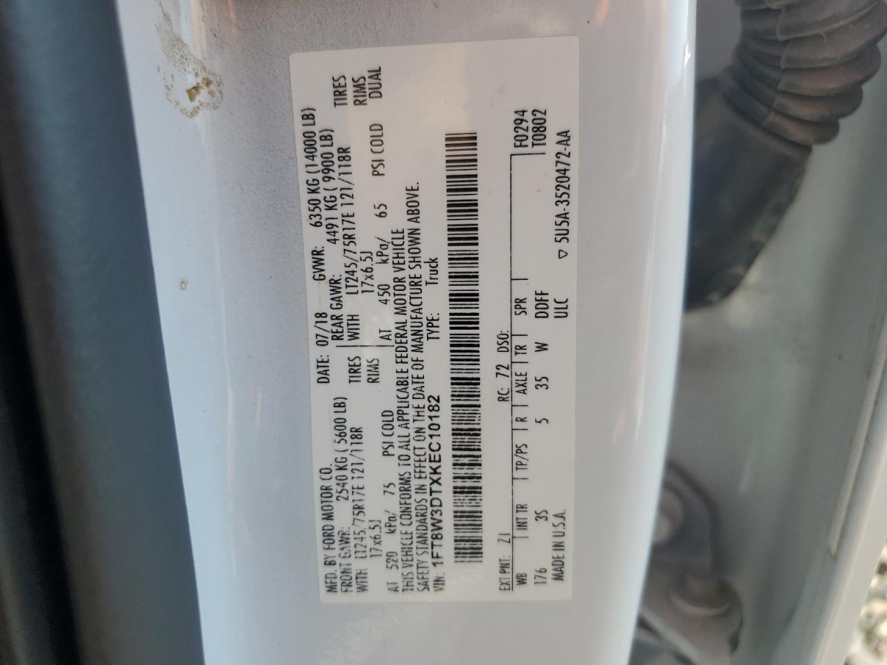 Lot #3309229617 2019 FORD F350 SUPER