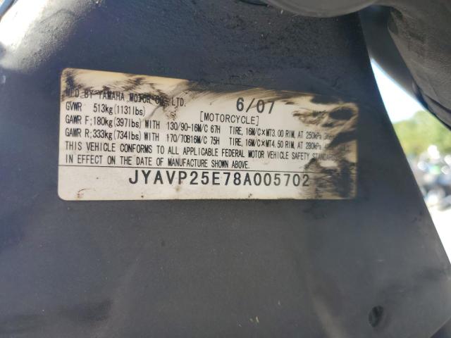 2008 YAMAHA XVS1300 CT JYAVP25E78A005702
