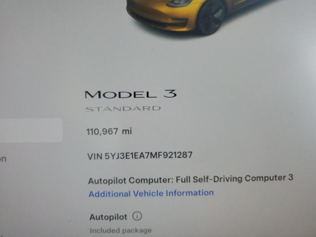 2021 TESLA MODEL 3 5YJ3E1EA7MF921287