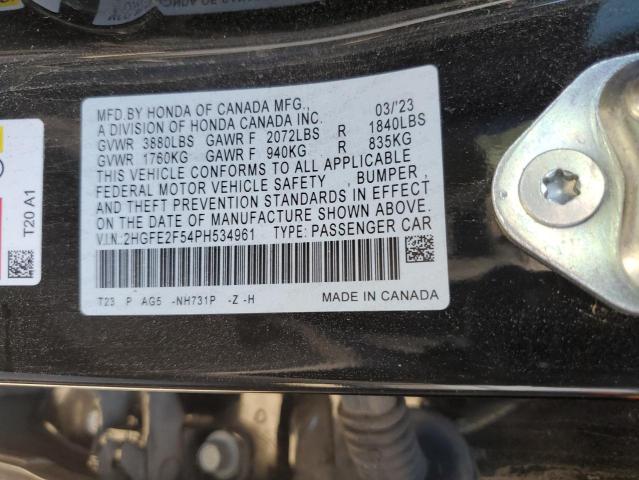 2023 HONDA CIVIC SPOR 2HGFE2F54PH534961
