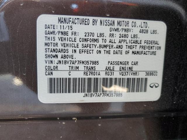 2015 INFINITI Q50 BASE JN1BV7AP7FM357985