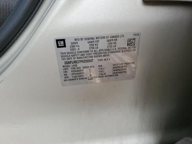 2015 GMC TERRAIN SLE 2GKFLRE37F6250347