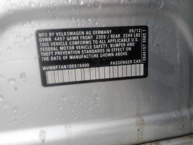 2013 VOLKSWAGEN CC SPORT - WVWBP7AN1DE519400