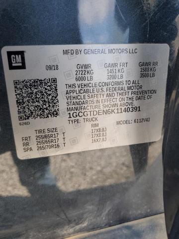2019 CHEVROLET COLORADO Z - 1GCGTDEN6K1140391
