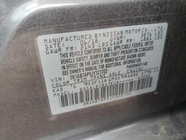 2018 NISSAN SENTRA S 3N1AB7AP5JY323702