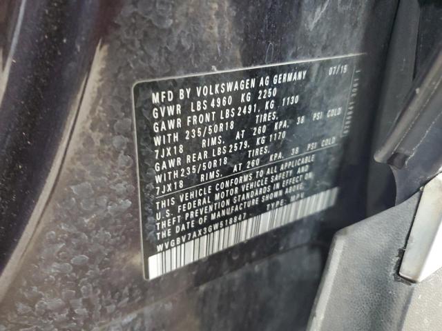 2016 VOLKSWAGEN TIGUAN S WVGBV7AX3GW518847