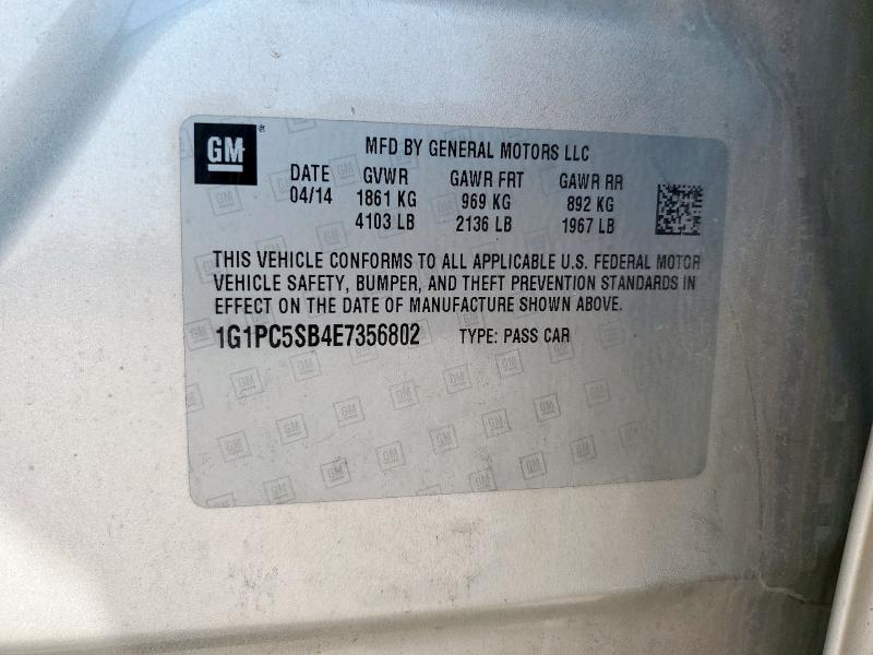 2014 CHEVROLET CRUZE LT #3305680740