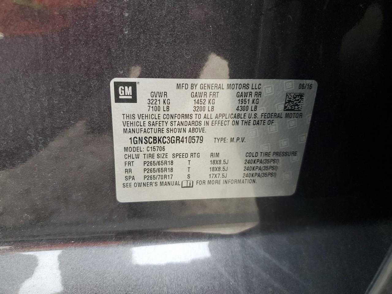 CHEVROLET TAHOE C1500 LT