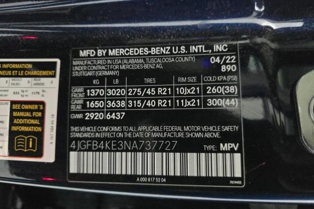 2022 MERCEDES-BENZ GLE 350 4M 4JGFB4KE3NA737727