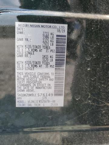 2020 NISSAN PATHFINDER PLATINUM 5N1DR2DM9LC576149