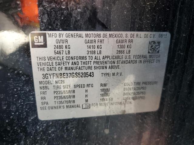 2016 CADILLAC SRX LUXURY COLLECTION 3GYFNBE37GS520543