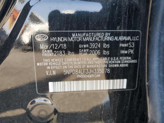 2018 HYUNDAI ELANTRA SEL 5NPD84LF3JH335078