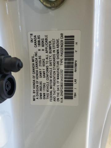 2018 HONDA CIVIC EX 2HGFC3B37JH353392