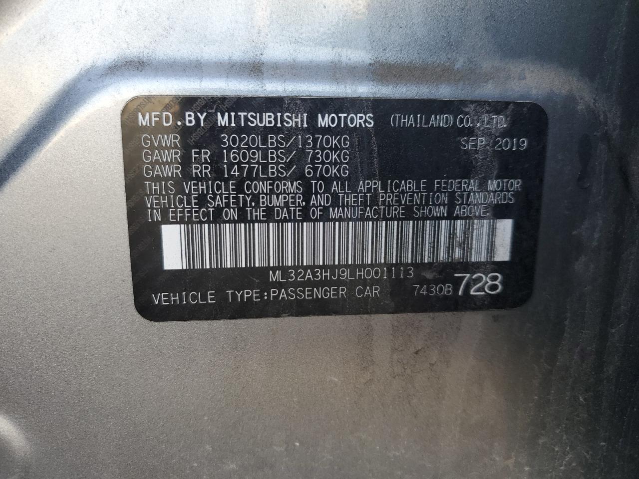 MITSUBISHI MIRAGE ES