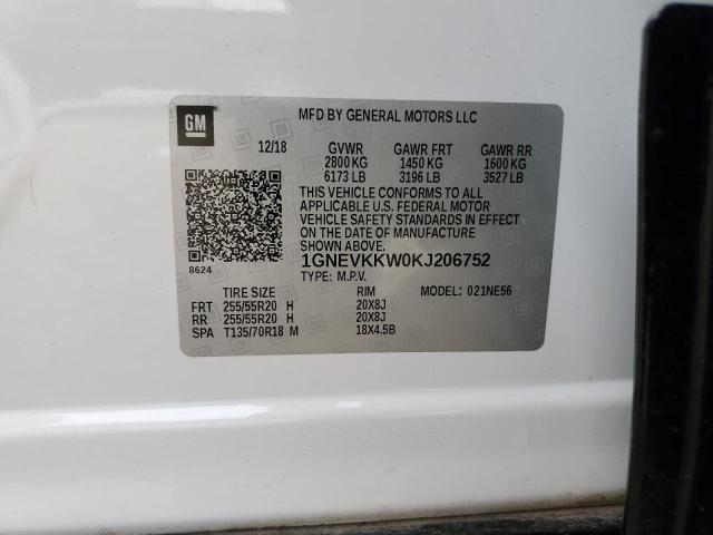 2019 CHEVROLET TRAVERSE P - 1GNEVKKW0KJ206752