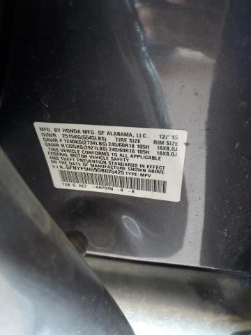 2016 HONDA PILOT EXL - 5FNYF5H59GB025425