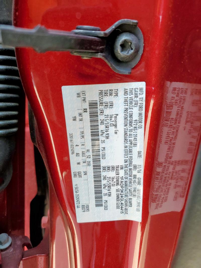 2016 FORD FOCUS SE #3296505671